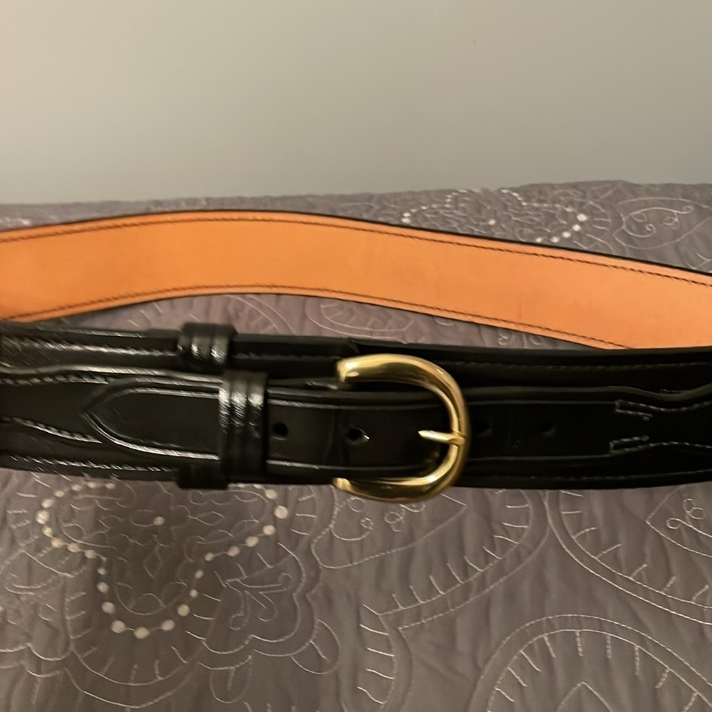 Don Hume B106 Patrol Style Black Leather Belt 44 - Picture 5 of 8